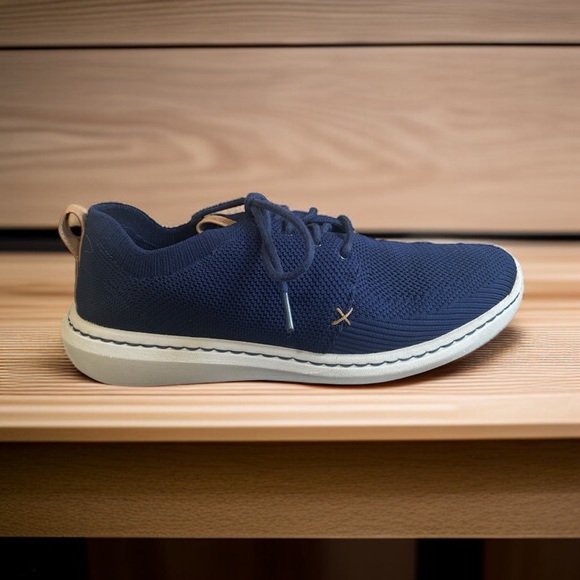 Clarks Men’s Step Urban Mix Navy Sneaker Size 8 Cloudsteppers OrthoLite Comfort - Picture 4 of 6